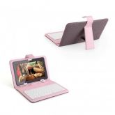 Capa para Tablet cor de Rosa 7 polegadas e com Bluetooth