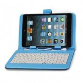 Capa para tablet na cor azul  com bluetooth e wireless.
